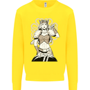 A Female Viking Shield Maiden Warrior Kids Sweatshirt Jumper Yellow