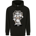 A Female Viking Shield Maiden Warrior Mens 80% Cotton Hoodie Black
