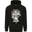 A Female Viking Shield Maiden Warrior Mens 80% Cotton Hoodie Black
