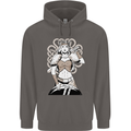 A Female Viking Shield Maiden Warrior Mens 80% Cotton Hoodie Charcoal