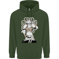 A Female Viking Shield Maiden Warrior Mens 80% Cotton Hoodie Forest Green