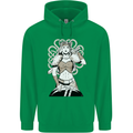 A Female Viking Shield Maiden Warrior Mens 80% Cotton Hoodie Irish Green