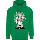 A Female Viking Shield Maiden Warrior Mens 80% Cotton Hoodie Irish Green