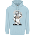 A Female Viking Shield Maiden Warrior Mens 80% Cotton Hoodie Light Blue
