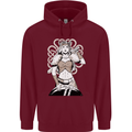 A Female Viking Shield Maiden Warrior Mens 80% Cotton Hoodie Maroon