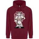 A Female Viking Shield Maiden Warrior Mens 80% Cotton Hoodie Maroon