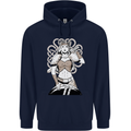 A Female Viking Shield Maiden Warrior Mens 80% Cotton Hoodie Navy Blue