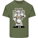 A Female Viking Shield Maiden Warrior Mens Cotton T-Shirt Tee Top Military Green