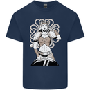 A Female Viking Shield Maiden Warrior Mens Cotton T-Shirt Tee Top Navy Blue