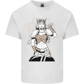A Female Viking Shield Maiden Warrior Mens Cotton T-Shirt Tee Top White