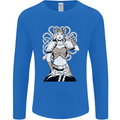 A Female Viking Shield Maiden Warrior Mens Long Sleeve T-Shirt Royal Blue