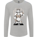 A Female Viking Shield Maiden Warrior Mens Long Sleeve T-Shirt Sports Grey