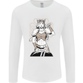 A Female Viking Shield Maiden Warrior Mens Long Sleeve T-Shirt White