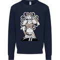 A Female Viking Shield Maiden Warrior Mens Sweatshirt Jumper Navy Blue