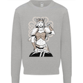 A Female Viking Shield Maiden Warrior Mens Sweatshirt Jumper Sports Grey