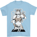 A Female Viking Shield Maiden Warrior Mens T-Shirt 100% Cotton Light Blue