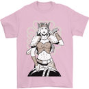 A Female Viking Shield Maiden Warrior Mens T-Shirt 100% Cotton Light Pink