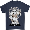 A Female Viking Shield Maiden Warrior Mens T-Shirt 100% Cotton Navy Blue