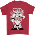 A Female Viking Shield Maiden Warrior Mens T-Shirt 100% Cotton Red