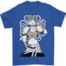 A Female Viking Shield Maiden Warrior Mens T-Shirt 100% Cotton Royal Blue