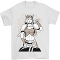 A Female Viking Shield Maiden Warrior Mens T-Shirt 100% Cotton White