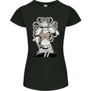A Female Viking Shield Maiden Warrior Womens Petite Cut T-Shirt Black
