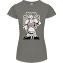 A Female Viking Shield Maiden Warrior Womens Petite Cut T-Shirt Charcoal