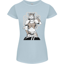 A Female Viking Shield Maiden Warrior Womens Petite Cut T-Shirt Light Blue