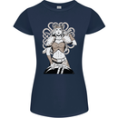 A Female Viking Shield Maiden Warrior Womens Petite Cut T-Shirt Navy Blue