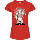 A Female Viking Shield Maiden Warrior Womens Petite Cut T-Shirt Red