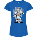 A Female Viking Shield Maiden Warrior Womens Petite Cut T-Shirt Royal Blue