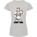 A Female Viking Shield Maiden Warrior Womens Petite Cut T-Shirt Sports Grey