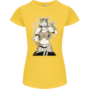 A Female Viking Shield Maiden Warrior Womens Petite Cut T-Shirt Yellow
