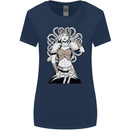 A Female Viking Shield Maiden Warrior Womens Wider Cut T-Shirt Navy Blue