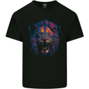A Ferocious Lion Mens Cotton T-Shirt Tee Top Black