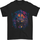 A Ferocious Lion Mens T-Shirt 100% Cotton Black