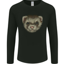 A Ferret Head Mens Long Sleeve T-Shirt Black