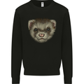 A Ferret Head Mens Sweatshirt Jumper Black