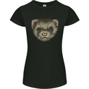 A Ferret Head Womens Petite Cut T-Shirt Black