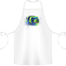 A Ferret Watercolour Cotton Apron 100% Organic White