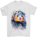 A Ferret Watercolour Mens T-Shirt Cotton Gildan White