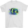 A Ferret Watercolour Mens T-Shirt Cotton Gildan White