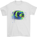A Ferret Watercolour Mens T-Shirt Cotton Gildan White