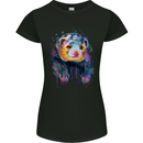 A Ferret Watercolour Womens Petite Cut T-Shirt Black
