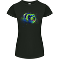 A Ferret Watercolour Womens Petite Cut T-Shirt Black