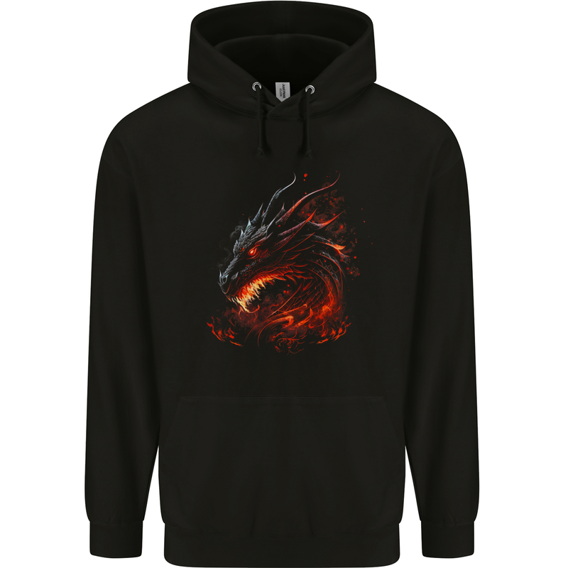 A Fierce Dragon Fantasy Art Childrens Kids Hoodie Black
