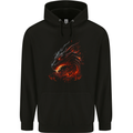 A Fierce Dragon Fantasy Art Mens 80% Cotton Hoodie Black