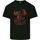 A Fierce Fantasy Dragon Kids T-Shirt Childrens Black
