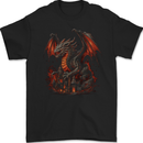 A Fierce Fantasy Dragon Mens Gildan Cotton T-Shirt Black