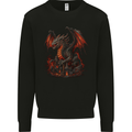 A Fierce Fantasy Dragon Mens Sweatshirt Jumper Black